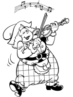A coloring page of piet piraat